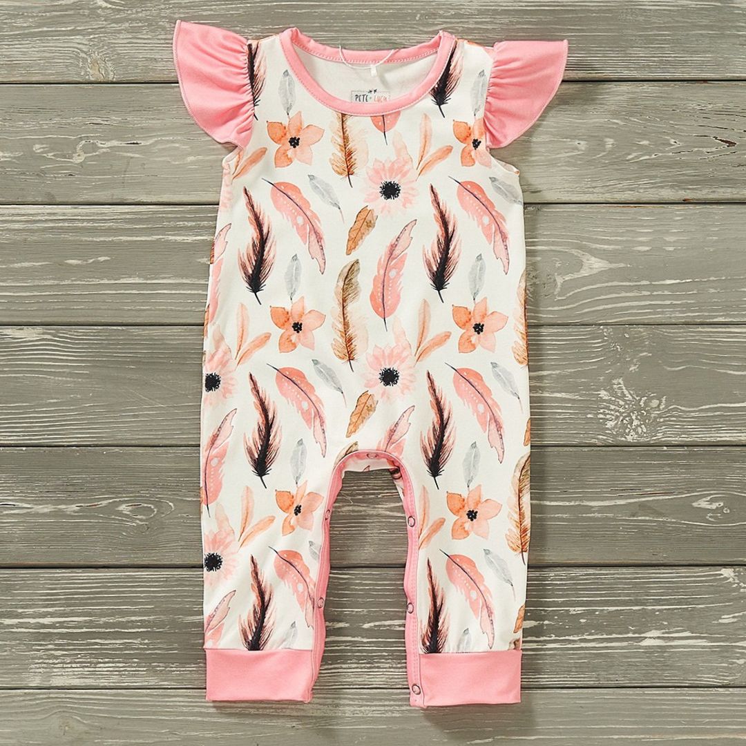 Fancy Feather Girl Infant Romper