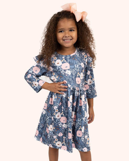 Gray Garden Girl Dress