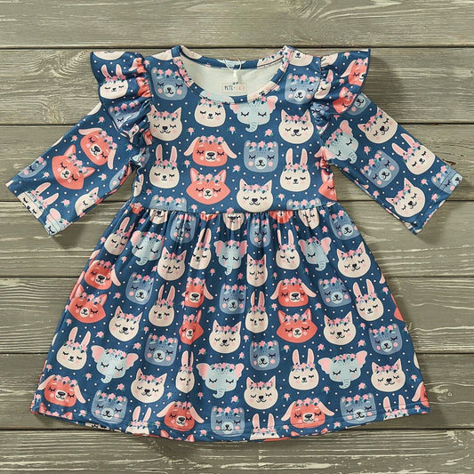 Animal Floral Girl Dress