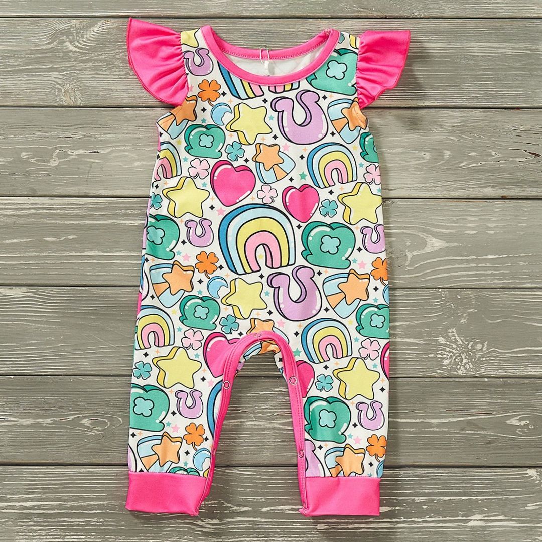 Feeling Lucky Girl Infant Romper