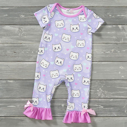 Cat's Meow Girl Infant Romper