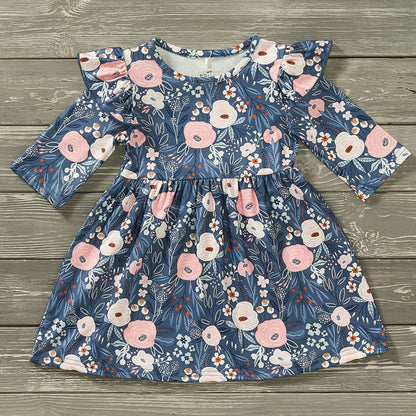 Gray Garden Girl Dress