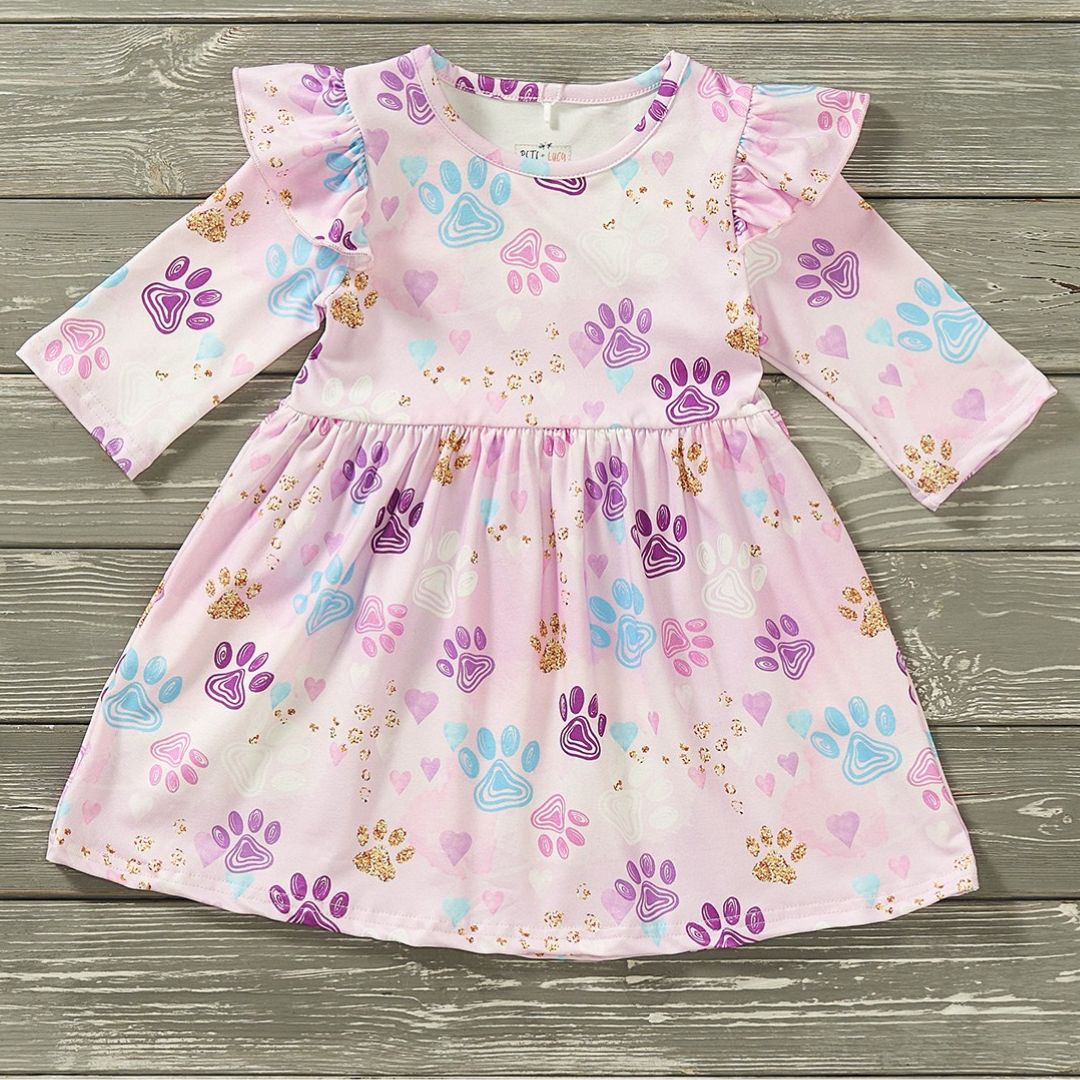 Paw Prints Girl Dress