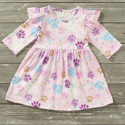 Paw Prints Girl Dress